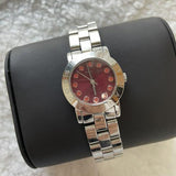 Buy Shop Marc Jacobs Amy Red Dial Silver Steel Strap Watch for Women - MBM3335 USA Online