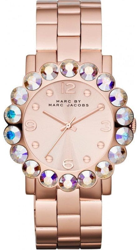 Buy Shop Marc Jacobs Amy Rose Gold Dial Rose Gold Steel Strap Watch for Women - MBM3223 USA Online