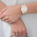 Buy Shop Marc Jacobs Amy Silver Dial Two Tone Steel Strap Watch for Women - MBM3194 USA Online