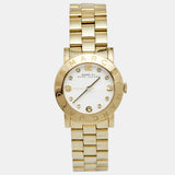 Buy Shop Marc Jacobs Amy White Dial Gold Steel Strap Watch for Women - MBM3056 USA Online