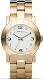 Buy Shop Marc Jacobs Amy White Dial Gold Steel Strap Watch for Women - MBM3182 USA Online