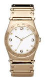 Buy Shop Marc Jacobs Amy White Dial Gold Steel Strap Watch for Women - MBM8519 USA Online