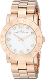 Buy Shop Marc Jacobs Amy White Dial Rose Gold Steel Strap Watch for Women - MBM3077 USA Online