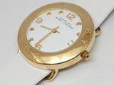 Buy Shop Marc Jacobs Amy White Dial White Leather Strap Watch for Women - MBM1150 USA Online