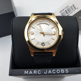 Buy Shop Marc Jacobs Baby Dave Gold Dial Black Leather Strap Watch for Women - MBM1264 USA Online
