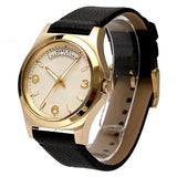 Buy Shop Marc Jacobs Baby Dave Gold Dial Black Leather Strap Watch for Women - MBM1264 USA Online