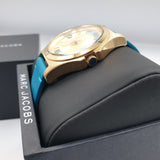 Buy Shop Marc Jacobs Baby Dave Gold Dial Blue Leather Strap Watch for Women - MBM1263 USA Online