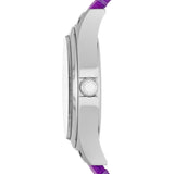 Buy Shop Marc Jacobs Baby Dave Silver Dial Purple Leather Strap Watch for Women - MBM1262 USA Online