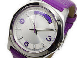 Buy Shop Marc Jacobs Baby Dave Silver Dial Purple Leather Strap Watch for Women - MBM1262 USA Online