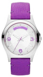 Buy Shop Marc Jacobs Baby Dave Silver Dial Purple Leather Strap Watch for Women - MBM1262 USA Online