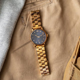 Buy Shop Marc Jacobs Baker Blue Dial Rose Gold Steel Strap Watch for Women - MBM3330 USA Online