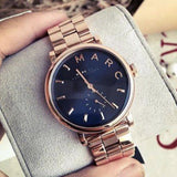 Buy Shop Marc Jacobs Baker Blue Dial Rose Gold Steel Strap Watch for Women - MBM3330 USA Online