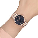 Buy Shop Marc Jacobs Baker Blue Dial Rose Gold Steel Strap Watch for Women - MBM3330 USA Online