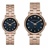 Buy Shop Marc Jacobs Baker Blue Dial Rose Gold Steel Strap Watch for Women - MBM3330 USA Online