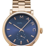 Buy Shop Marc Jacobs Baker Blue Dial Rose Gold Steel Strap Watch for Women - MBM3330 USA Online