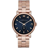 Buy Shop Marc Jacobs Baker Blue Dial Rose Gold Steel Strap Watch for Women - MBM3330 USA Online
