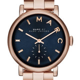 Buy Shop Marc Jacobs Baker Blue Dial Rose Gold Steel Strap Watch for Women - MBM3330 USA Online