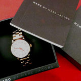 Buy Shop Marc Jacobs Baker Dexter White Dial Rose Gold Steel Strap Watch for Women - MBM3443 USA Online