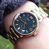 Buy Shop Marc Jacobs Baker Green Dial Gold Steel Strap Watch for Women - MBM3245 USA Online