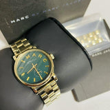 Buy Shop Marc Jacobs Baker Green Dial Gold Steel Strap Watch for Women - MBM3249 USA Online