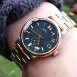 Buy Shop Marc Jacobs Baker Green Dial Gold Steel Strap Watch for Women - MBM3249 USA Online