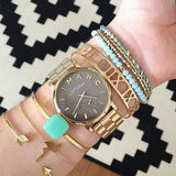 Buy Shop Marc Jacobs Baker Grey Dial Gold Steel Strap Watch for Women - MBM3281 USA Online