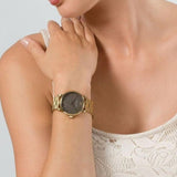 Buy Shop Marc Jacobs Baker Grey Dial Gold Steel Strap Watch for Women - MBM3281 USA Online