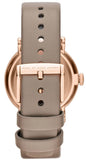 Buy Shop Marc Jacobs Baker Grey Dial Grey Leather Strap Watch for Women - MBM1266 USA Online