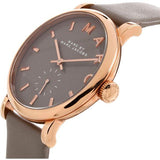Buy Shop Marc Jacobs Baker Grey Dial Grey Leather Strap Watch for Women - MBM1266 USA Online