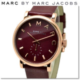 Buy Shop Marc Jacobs Baker Maroon Dial Maroon Leather Strap Watch for Women - MBM1267 USA Online