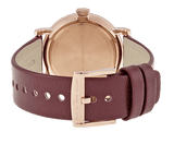 Buy Shop Marc Jacobs Baker Maroon Dial Maroon Leather Strap Watch for Women - MBM1267 USA Online