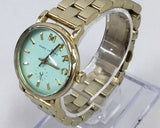 Buy Shop Marc Jacobs Baker Mint Green Dial Gold Steel Strap Watch for Women - MBM3284 USA Online