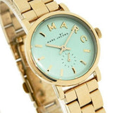 Buy Shop Marc Jacobs Baker Mint Green Dial Gold Steel Strap Watch for Women - MBM3284 USA Online