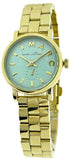 Buy Shop Marc Jacobs Baker Mint Green Dial Gold Steel Strap Watch for Women - MBM3284 USA Online