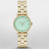 Buy Shop Marc Jacobs Baker Mint Green Dial Gold Steel Strap Watch for Women - MBM3284 USA Online