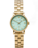 Buy Shop Marc Jacobs Baker Mint Green Dial Gold Steel Strap Watch for Women - MBM3284 USA Online