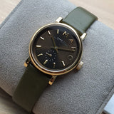 Buy Shop Marc Jacobs Baker Olive Dial Olive Leather Strap Watch for Women - MBM1330 USA Online