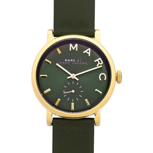 Buy Shop Marc Jacobs Baker Olive Green Dial Olive Green Leather Strap Watch for Women - MBM1328 USA Online
