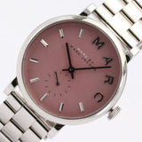 Buy Shop Marc Jacobs Baker Pink Dial Silver Steel Strap Watch for Women - MBM3280 USA Online