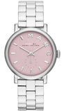 Buy Shop Marc Jacobs Baker Pink Dial Silver Steel Strap Watch for Women - MBM3280 USA Online