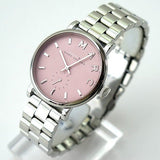 Buy Shop Marc Jacobs Baker Pink Dial Silver Steel Strap Watch for Women - MBM3283 USA Online