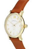 Buy Shop Marc Jacobs Baker White Dial Brown Leather Strap Watch for Women - MBM1317 USA Online
