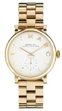 Buy Shop Marc Jacobs Baker White Dial Gold Steel Strap Watch for Women - MBM3243 USA Online
