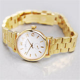 Buy Shop Marc Jacobs Baker White Dial Gold Steel Strap Watch for Women - MBM3247 USA Online