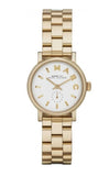 Buy Shop Marc Jacobs Baker White Dial Gold Steel Strap Watch for Women - MBM3247 USA Online