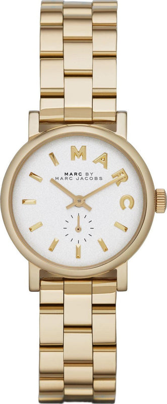 Buy Shop Marc Jacobs Baker White Dial Gold Steel Strap Watch for Women - MBM3247 USA Online