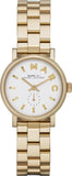 Buy Shop Marc Jacobs Baker White Dial Gold Steel Strap Watch for Women - MBM3247 USA Online