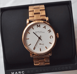 Buy Shop Marc Jacobs Baker White Dial Rose Gold Steel Strap Watch for Women - MBM3244 USA Online