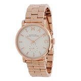 Buy Shop Marc Jacobs Baker White Dial Rose Gold Steel Strap Watch for Women - MBM3244 USA Online