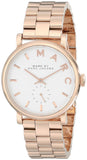 Buy Shop Marc Jacobs Baker White Dial Rose Gold Steel Strap Watch for Women - MBM3244 USA Online